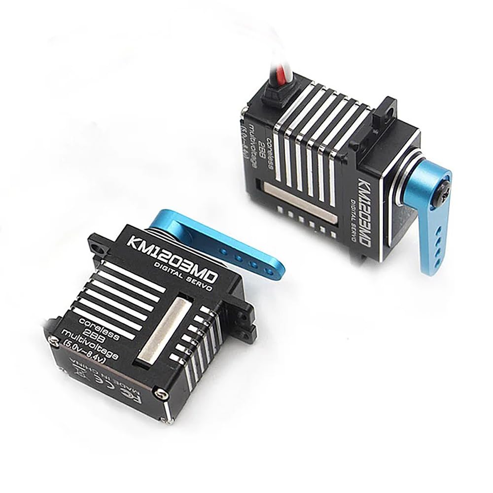 SPARKHOBBY KM1203MD 20g 9kg.cm 34g Metal Case Metal Gear Mini Digital Servo for KINGMAX Servos RC FPV Racing Drone Models 450 Class Heli Tail (2pcs