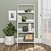 Walker Edison Sophia Modern 4 Shelf Ladder Bookcase , 55 Inch, White