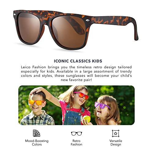 Leico Fashion 10514PZ-58 Kids Polarized Retro Sunglasses thumb #1