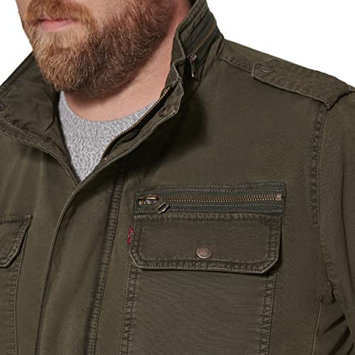 Levi's Mens Washed Military Cotton Lightweight Jacket, Olive, Large Us #TOP4