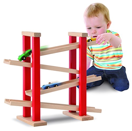 HEROS 100027332 - Circuito de madera para coches de juguete (38 x 31 cm)