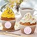 Acetiamin Handmade with Love Stickers Roll, 1.5 inch 500 PCS Pink Baked with Love Stickers, Homemade with Love Stickers for Baked Goods, Bakery Bread Cookie Packaging, Small Businesses