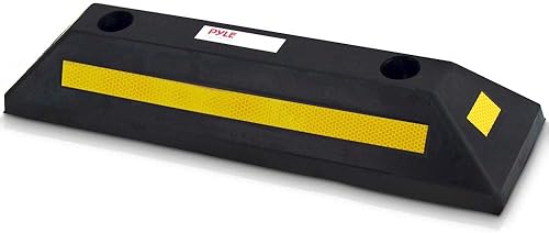 Pyle Pyle PCRSTP11 - Tapón de suelo para estacionamiento, 1 unidad de goma resistente, para automóvil, camionetas, camiones, guía de neumáticos,