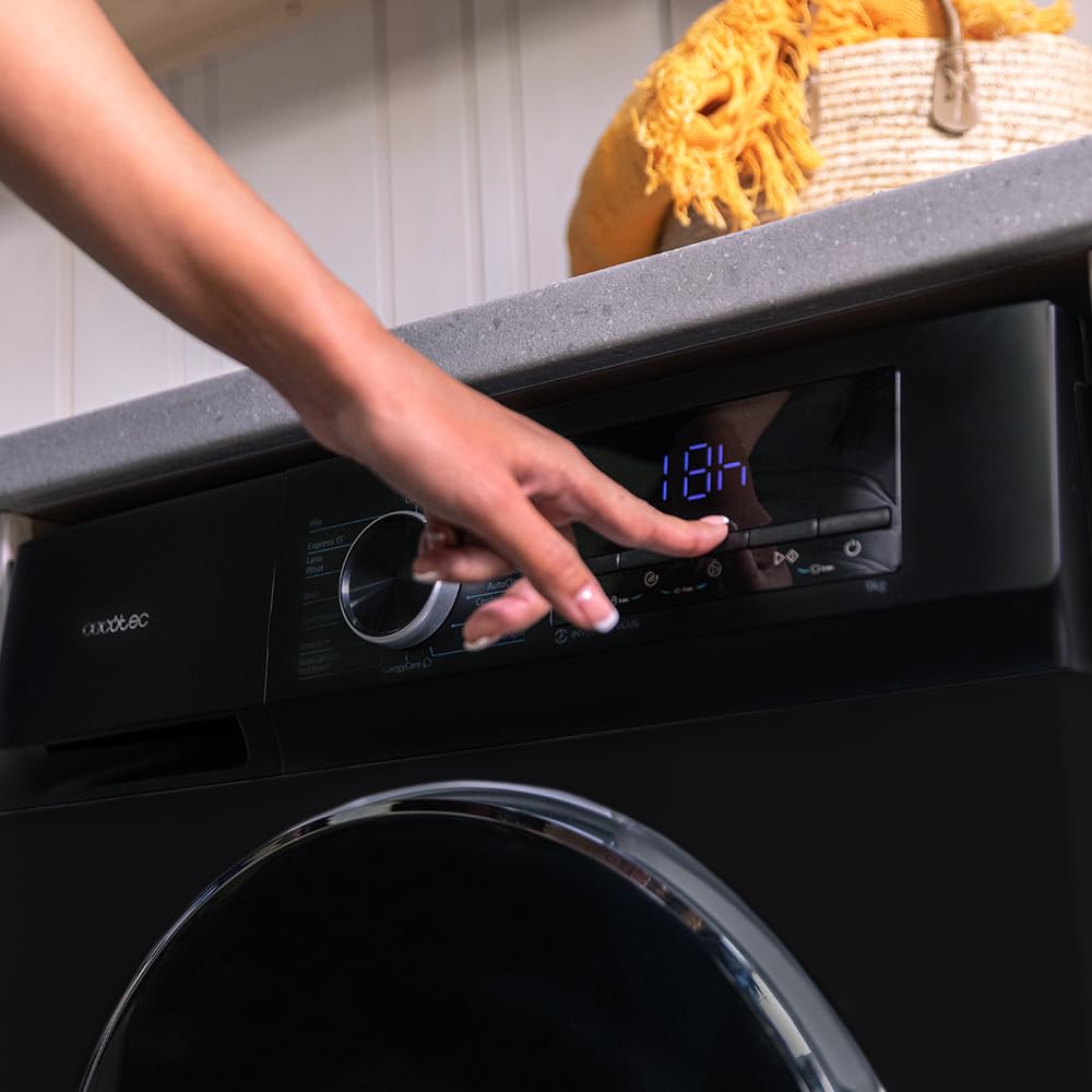 Cecotec Pralka 12 kg Bolero DressCode 12500 Inverter Steel. Wykończenie stalowe, Inverter Plus, SteamMax, 16 programów, czyszczenie parą, DelayStart, ekran pełnego sterowania