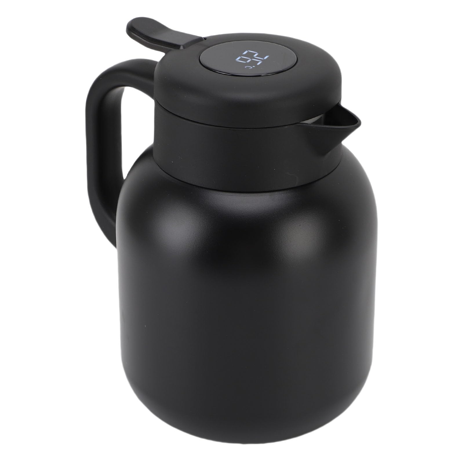 Dispensador de Acero Inoxidable Al Vacío 1500ml con Infusor de Malla Fina y Pantalla de Temperatura para Café Té Bebida Caliente Retención de Calor 24 Horas (BLACK)