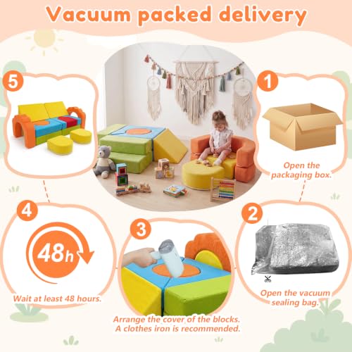 Image of Foam Climbing Toys for Toddlers, 13pcs Soft Play Climbing Blocks