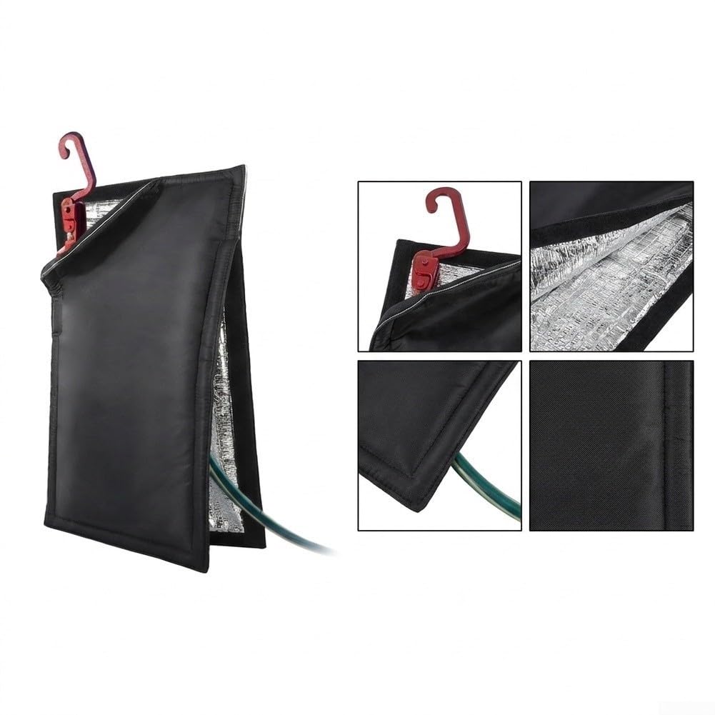Funda para grifo Jardín 600D Negra Protección Heladas Funda para