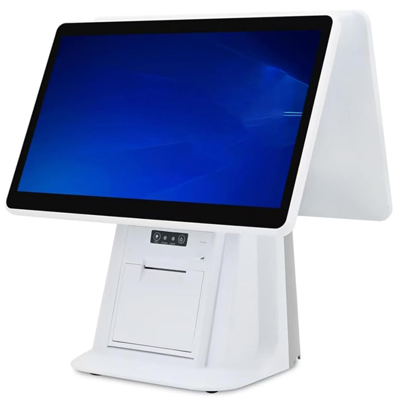 Caja Registradora TáCtil De Doble Pantalla,Tpv Pc con Pantalla TáCtil De 15,6 Pulgadas,4 GB De Ram, Ssd De 64 GB, Windows 7/10, para Supermercados, Restaurantes Comercios DualScreen-A（58mm）