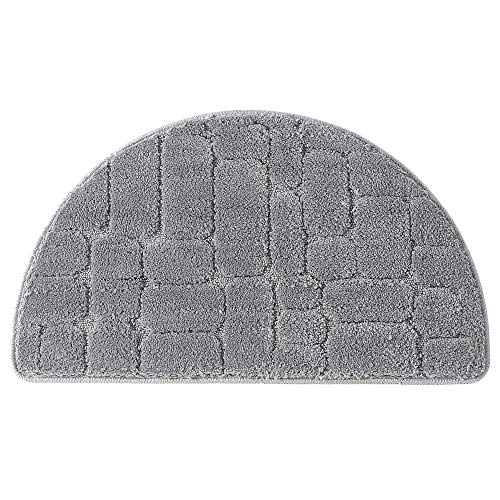 Shaoyao Duschmatte, Duschvorleger Rutschhemmend Halbrund 50x80cm Grau