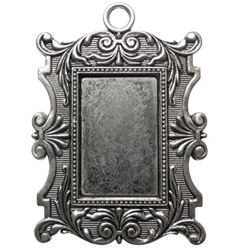 FabScraps Silver Embellishments Ornate Frame, Acrylic, Multicolour, 8.63x7.62x2.54 cm, 8.6300000000000008x7.62x2.54 cm