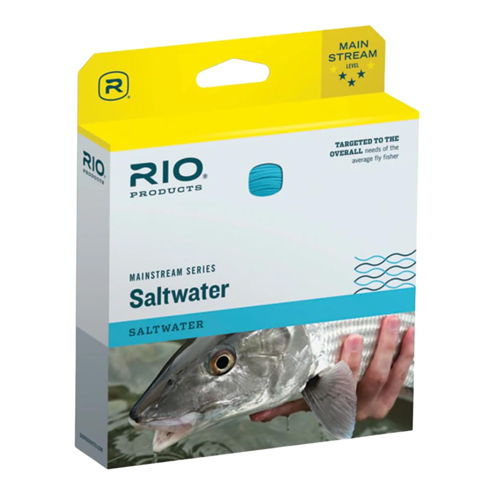 Mainstream Saltwater Fly Line, Floating Saltwater Fly Fishing Line, Easy Casting for Any Angler Targeting Bonefish, Permit, Tarpon, and Other Species, Blue
