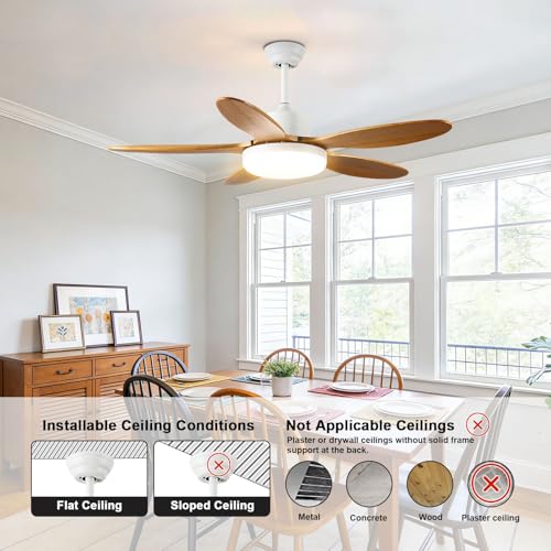 Ventilateur de plafond dimmable 6 vitesses contrôle complet par application et voix - 5