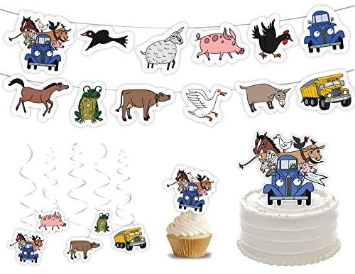 Little Blue Truck Birthday Decorations, Cake Toppers, Banner, Favors and Party Supplies (31 Pcs)