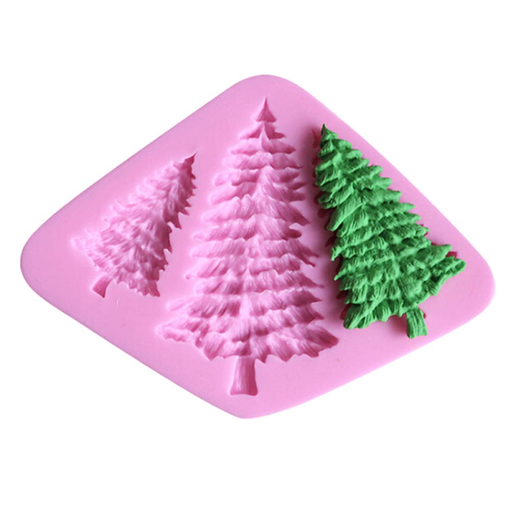 Haowul Red 1Pc Christmas Tree Silicone Mold Fondant Cake Decorating Chocolate Mould