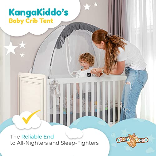 Kangakiddo Baby Crib Tent – Baby Crib Net To Keep Baby In – Crib Cover To Keep Baby From Climbing Out - Crib Tent To Keep Baby From Climbing Out #TOP1