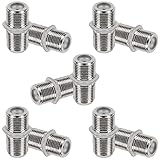 Togconn Coaxial Cable Connector 10 Pack，RG6 Female to Female Coax Cable Extender F-Type Adapter for TV Cables