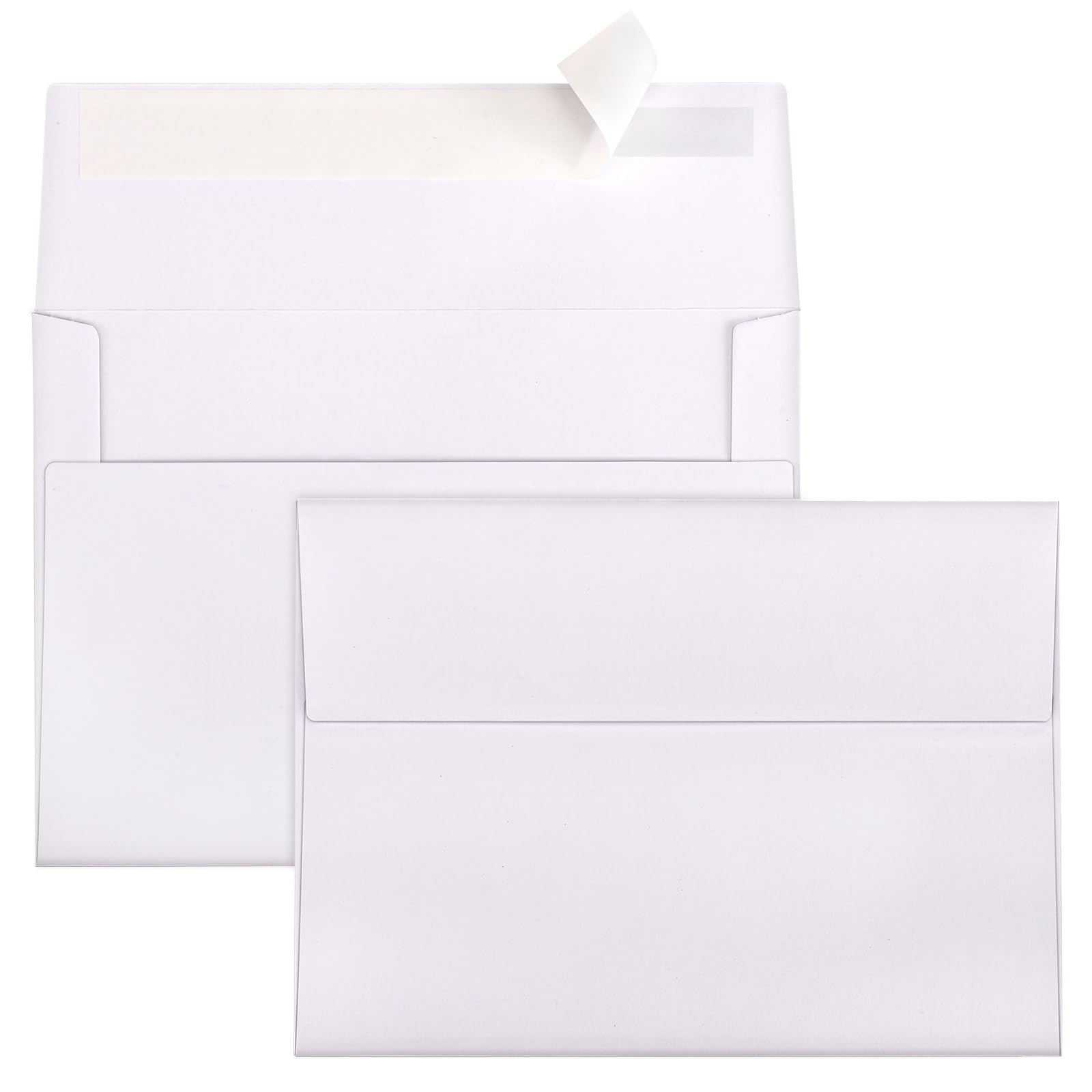Outdoramic A6 Envelopes Self Seal 500 Pack - 4.75x6.5 White Invitation Envelopes Bulk for 4x6 Postcard, Wedding, RSVP, Thank You Notes, Announcements,