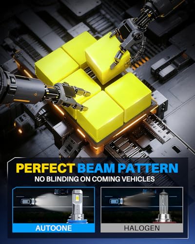 Image of AUTOONE 2026 Upgraded H11 H8 H9 Headlight Bulbs, 1400% Bright 70000 Lumens