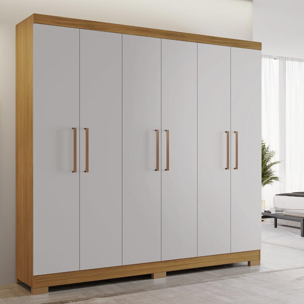 Guarda Roupa Casal 6 Portas 3 Gavetas Nt 5190 Notável Móveis