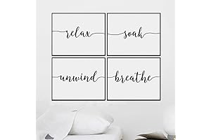Relax Soak Unwind Breathe: Bathroom Wall Decor