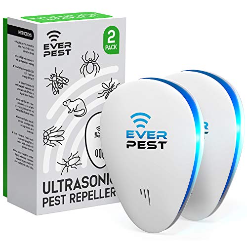 Ultrasonic Pest Repeller - Control Plug and Repel Ants Bed Bugs, Rodents Mosquitos, Flies, Spiders Cockroaches Bats Scorpion Roach Squirrel Mice Rat Moth - Eco-Friendly Safe for Humans Pets - 2 Pack