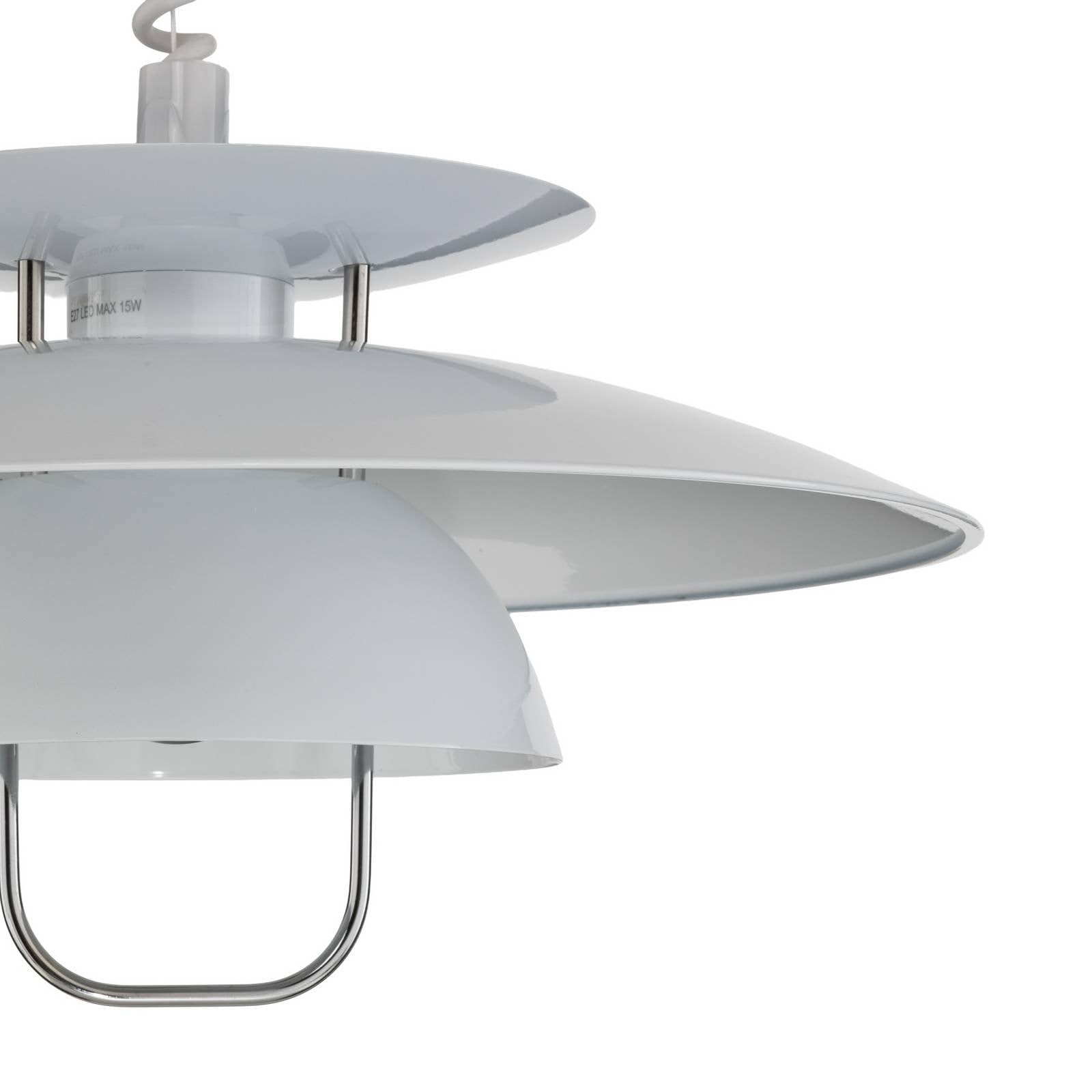 Lindby Esstisch Pendelleuchte, Hängeleuchte Metall höhenverstellbar Hängelampe weiß 1x E27 max. 60W ohne Leuchtmittel Esszimmer Küchenlampe