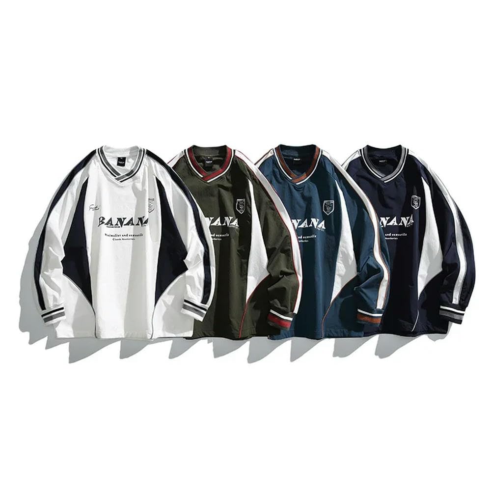 ZBDZSW Felpa da uomo Streetwear Splice Fashion Cityboy Outdoor Hip Hop Sport Style V-Collo Felpe Donna Oversize Felpa con cappuccio