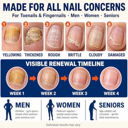 Image of Toenail Fungus Treatment Extra Strength - 25% Undecylenic Acid + 1% Tolnaftate, 4 Fungal Nail Pens + 40 fungal nail patches + 2 Files, Day & Night Repairs Yellow Thick Discolored Damaged Nails