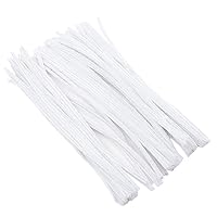 Pack of 25/50/100/250/500 30cm Pipe Cleaners for Arts & Crafts [White, Pack of 25