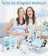 Baby Geschenk Jungen Mädchen Neugeborenen Geschenke zur Geburt mit Schmusetuch/Baby Strampler/Socken/Musselin Decke/Rassel Windeltorte Geschenkbox Baby Shower Party Gender Reveal Geschenk (Blau)