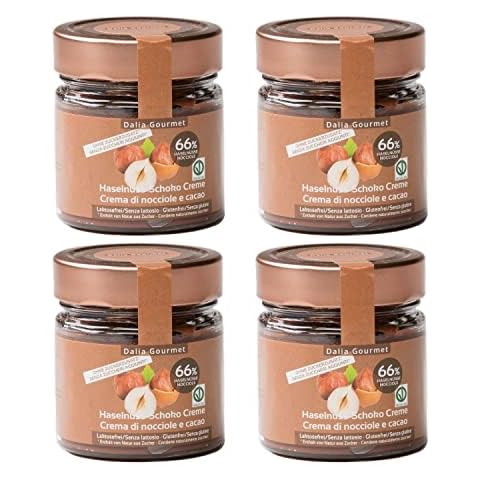 Nussaufstriche ohne Zuckerzusatz und mit höchstem Nussanteil 4x200g| Hergestellt in Italien | Ohne Palmöl, Vegan, Glutenfrei und Gentechnikfrei (Haselnuss-Schoko) Cover