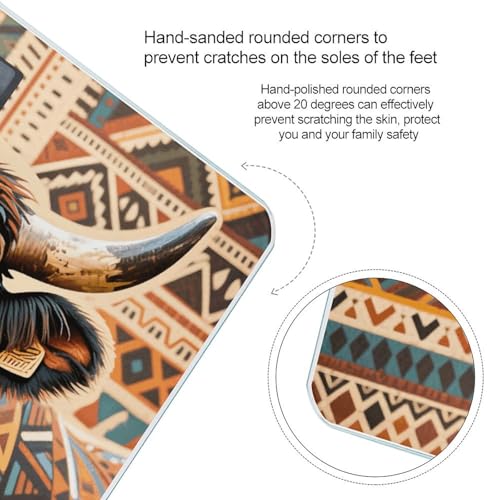 Báscula Digital de Baño con Diseño Étnico Azteca y Vidrio Templado miniatura 4