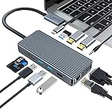 MacBook Pro Docking Station, Lyare USB C Docking Station with Dual USB C 4K HDMI Hub, USB3.0 / 2.0,...