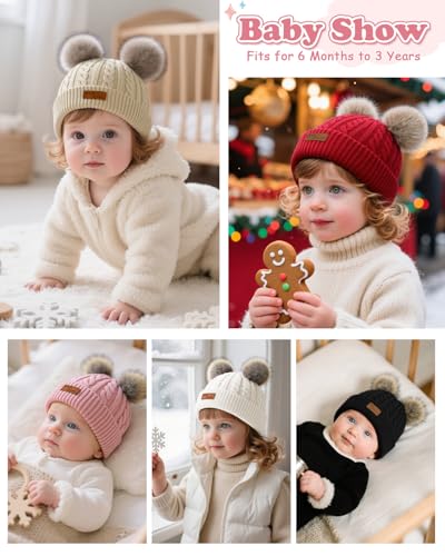 Image of Century Star Kid's Soft Slouchy Beanie Hat Toddlers Winter Cute Cuff Baggy Hip-hop Hat Boys Girls Youth Knit Skull Cap