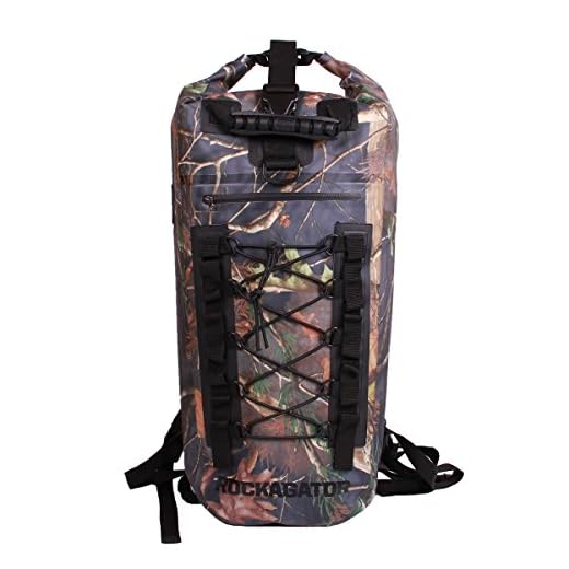 Rockagator Waterproof Backpacks - Hydric Series 40 Liter Hunting Camouflage Quick-Submersion Waterproof Backpack, River Dry Bag for Canoeing, Kayaking or Rafting, Camo