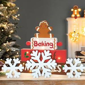 Christmas wooden snowflakes decor 3 pcs xmas winter snowflake table signs white wood snowflakes blocks standing tiered tray decorations for indoor home mantle tabletop shelf new year decor  urban country home decor