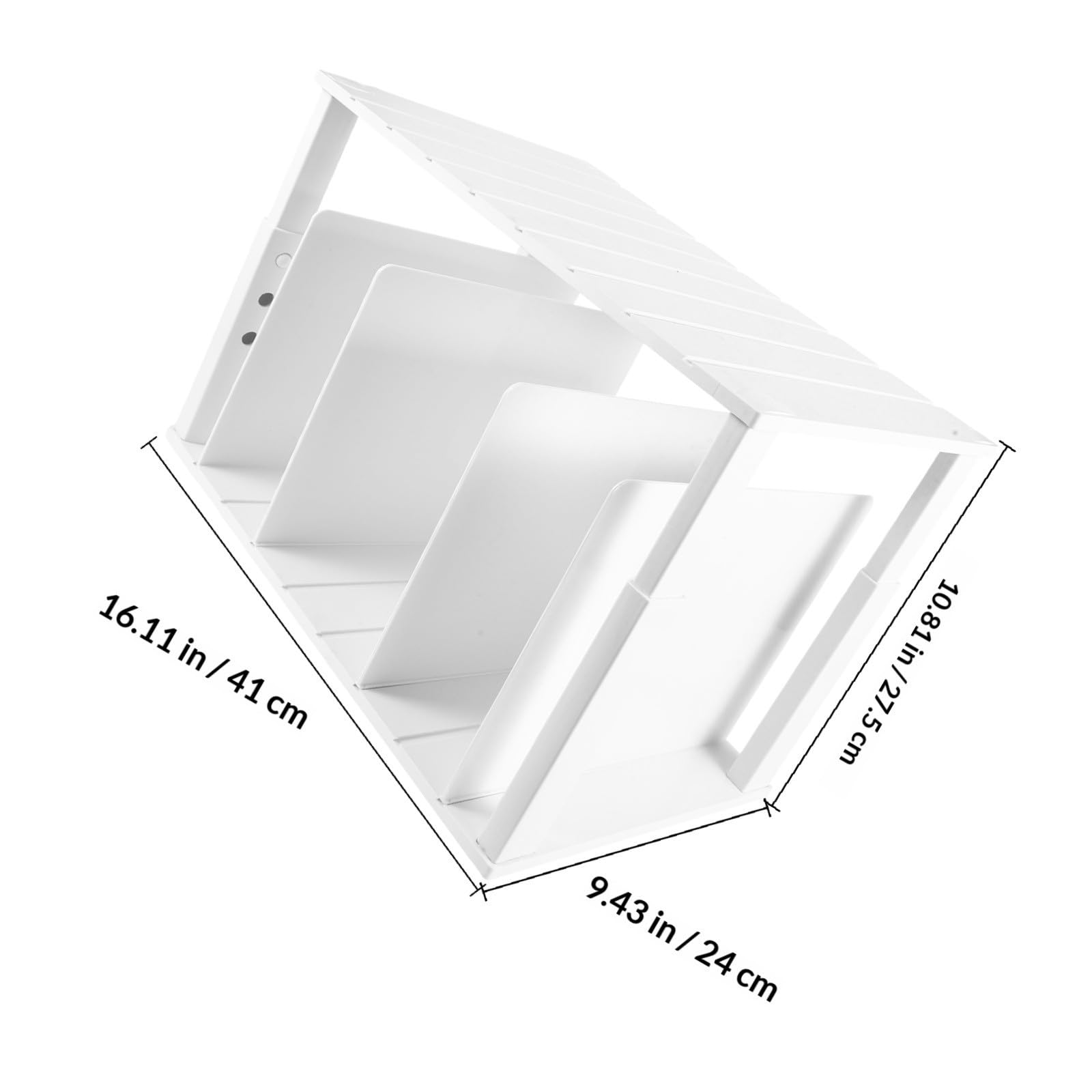 Organizzatore Bordi Lisci Arrotondati per Borse da Armadio Bianco in Abs Divisori Regolabili e Doppio Strato per Versatile Storage in Camera
