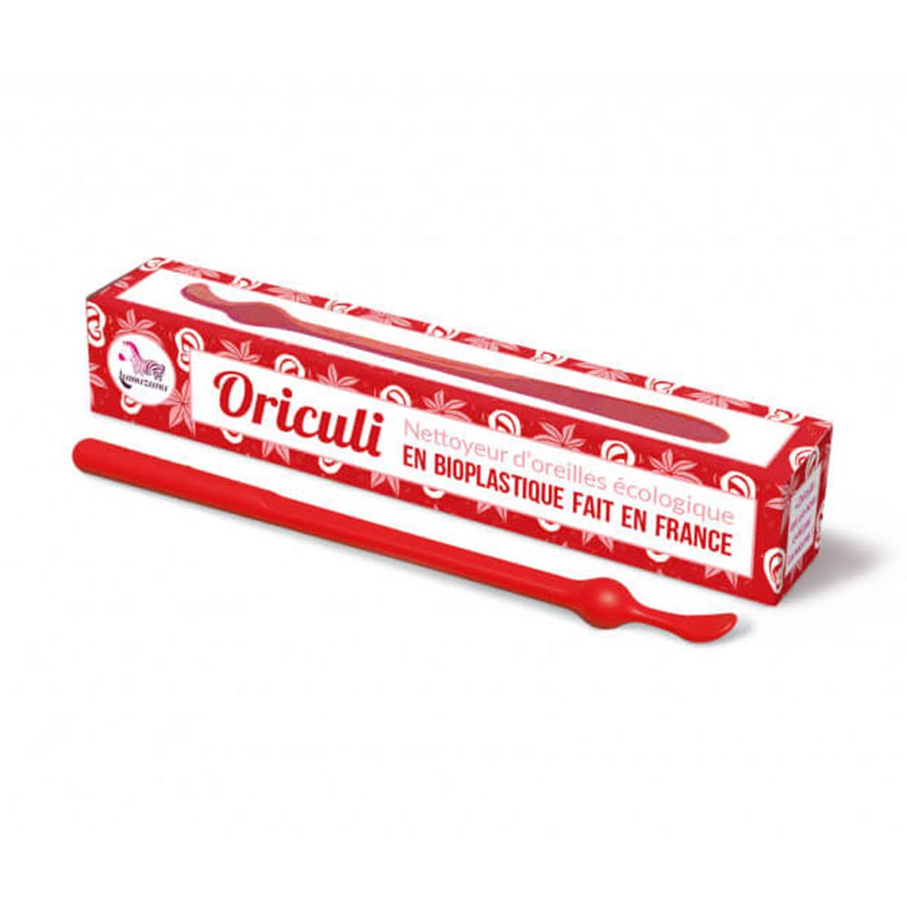 Lamazuna Oriculi Nettoyeur d'Oreilles Écologique en Bioplastique - Rouge