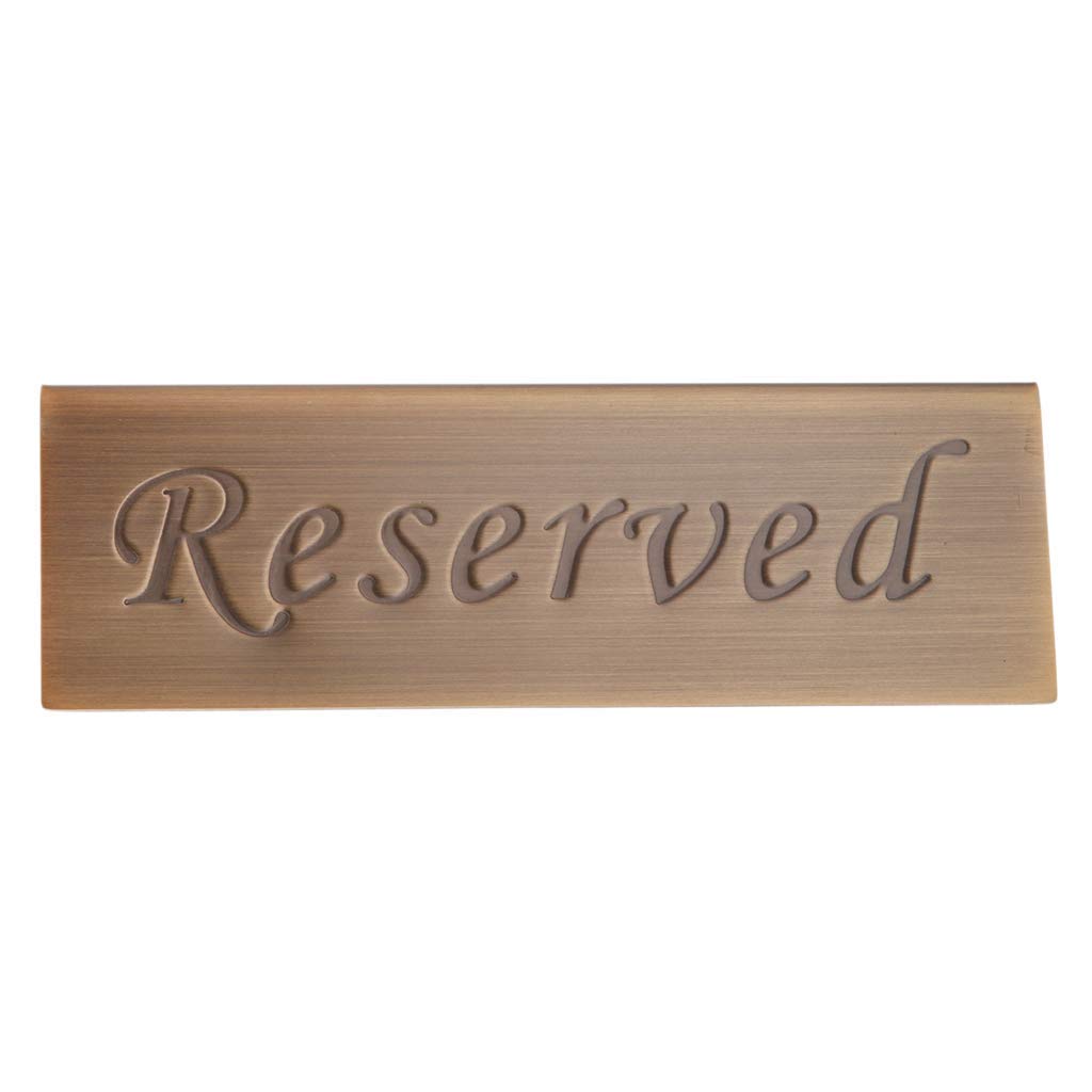 8 Placas de Acero Inoxidable para Reserva de Mesa en Restaurante