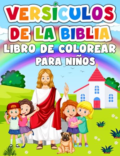 Image of Versiculos de la Biblia - Libro de Colorear para Ninos: 50 Ilustraciones Biblicas con Versos Inspiradores para Aprender la Palabra de Dios (Spanish Edition)