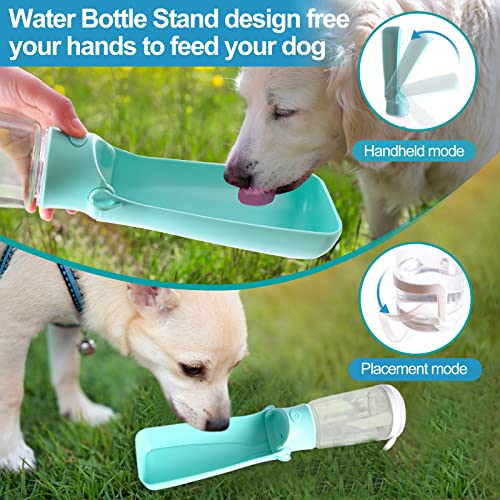 Portable Dog Water Bottle SHAFGO 19 OZ with Bottle Stand Holder Travel Water Dispenser No Spill for Walking Portable Dog Water Bottle SHAFGO 19 OZ with Bottle Stand Holder Travel Water Dispenser No Spill for Walking
