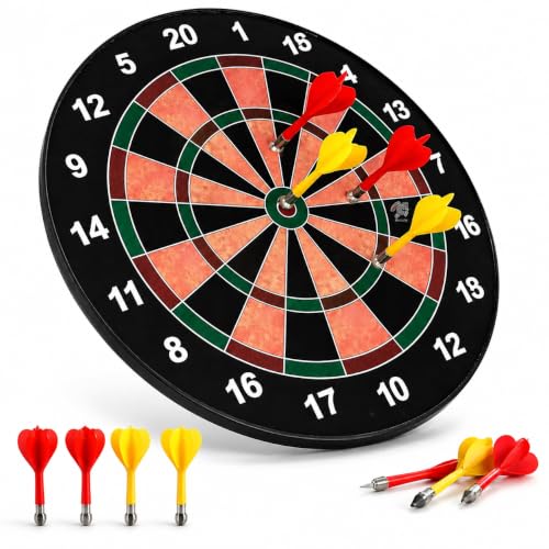 Image of Mini Explorer Magnetic Dart Board for Kids 15 Inch - Safe Dart Game Set with 4 Darts, Indoor Outdoor Sports Toy for Boys Girls, Family Game, Party Game, Birthday Gift Toy