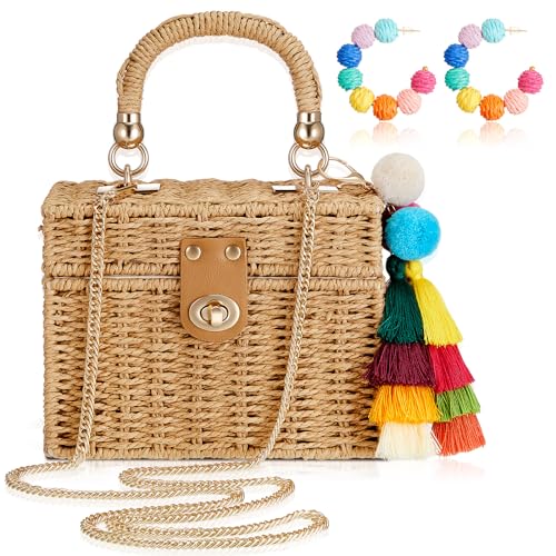 Bolso de playa de paja Aliceset para mujer miniatura 1