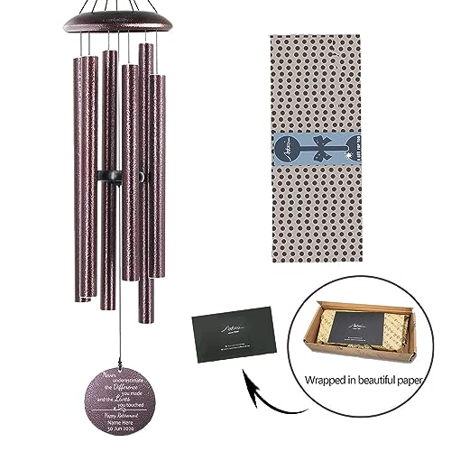 Image of ASTARIN Custom Retirement 36 inch Wind Chimes for Women Man 2024, Happy Retirement 20 Years Gift Gifts for Teacher Coworkers Mom Dad Nurse Boss, Personalized Tree of Life Wind Chime Retiree Gift Ideas