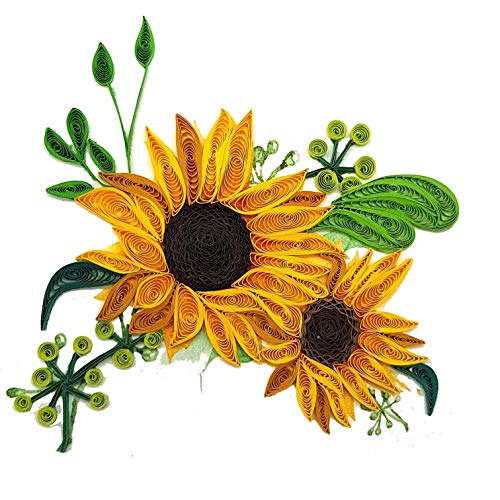 Lamibee Sunflower Happy Birthday Greeting Card, 3D Quilling Quilled Card For Valentine, Sympathy, Thinking Of You, Get Well, Friend, Boss, Mom, Daughter, Girl, Grandma (Sunflower) #TOP1