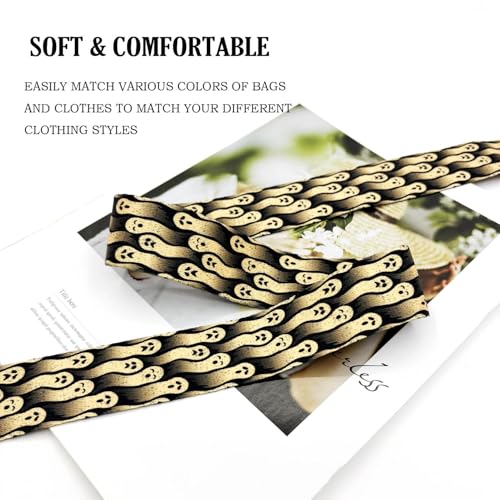 Image of Dsigo Purse Strap, 1.5 inch Wide Gold Alloy Buckle Floral Printing Crossbody Shoulder Strap for Bag Handbag Crossbody Bags