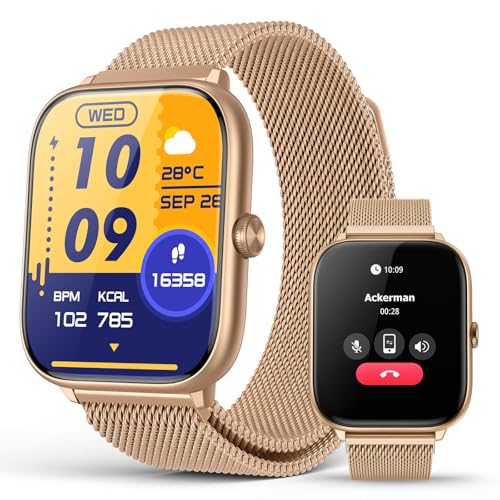 2025 Smart Watches for Women with Blood Pressure Monitor, 2.06" AMOLED Display, IP68 Waterproof Fitness Tracker, 118 Sports Modes, Heart Rate/SpO2/Sleep Monitor, Compatible with Android iPho