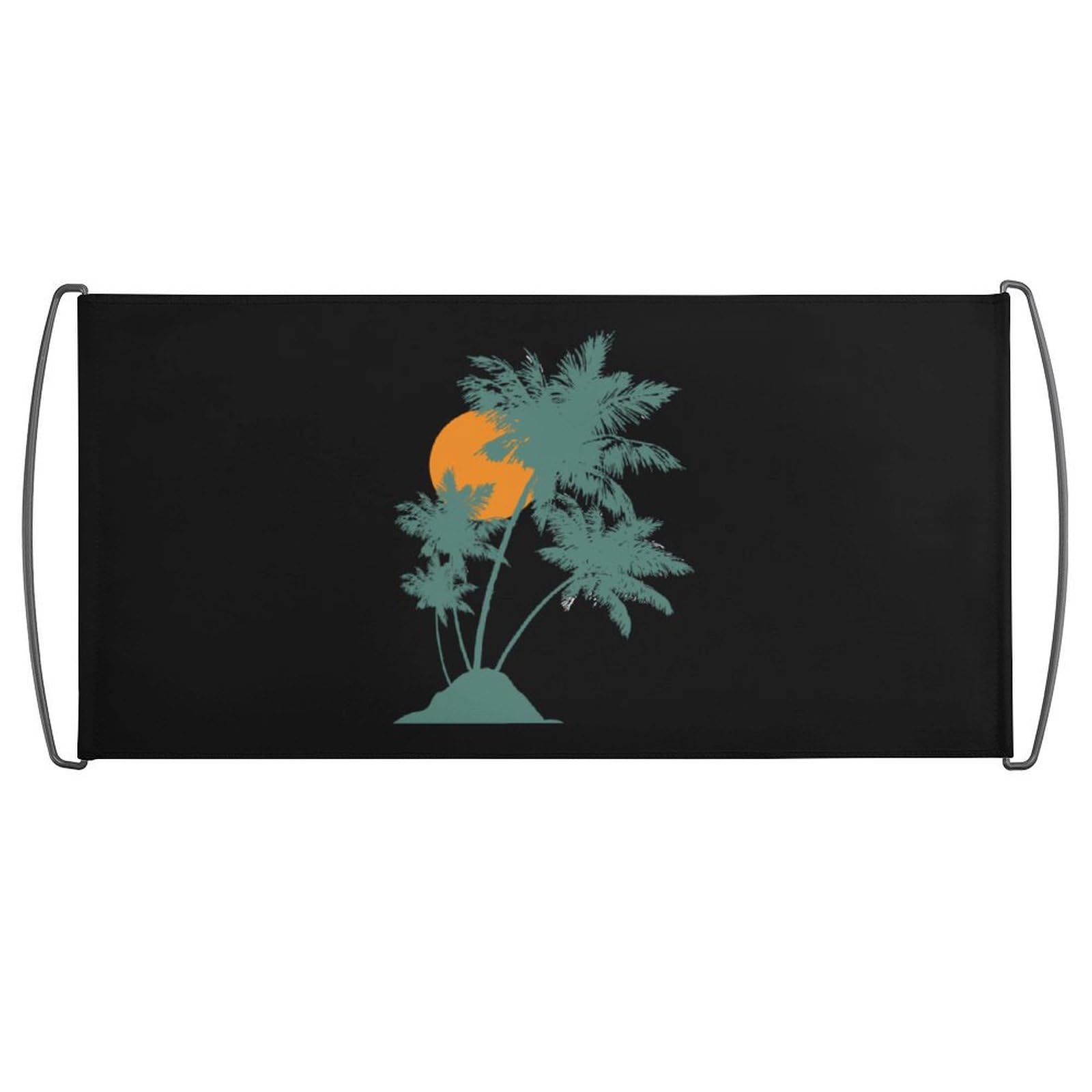 Palm Tree Personalized Hand Waving Flag 19.7"X9.8" Small Flag Hand Held Flags with Plastic Pole for Fans Competitions Support