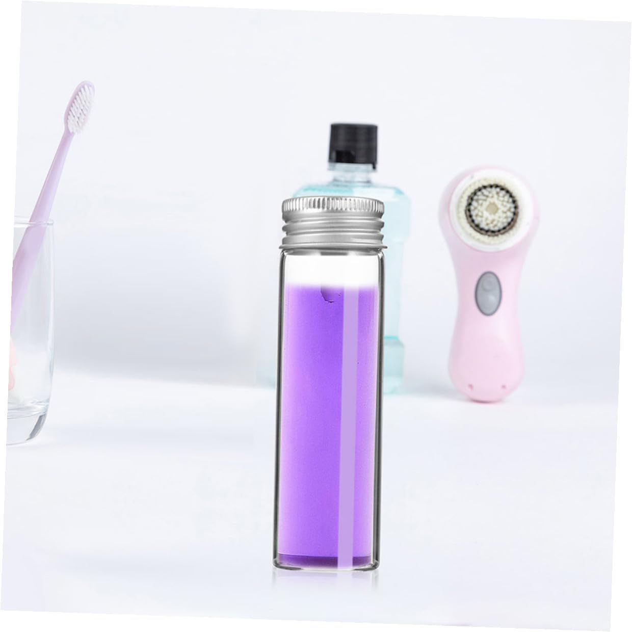 30piezas Tubos de Ensayo de Vidrio Transparente con Tapas de Rosca Pequeños para Análisis de Muestras de Aceites Esenciales para Uso Doméstico Laboratorio