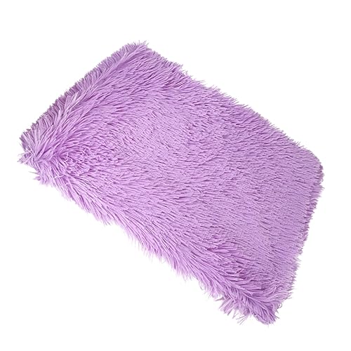 GANAZONO Pet Fleece Cushion for Dogs and Cats Blanket Nest Mat for Home Use Winter Warmth Soft Durable Material S Purple